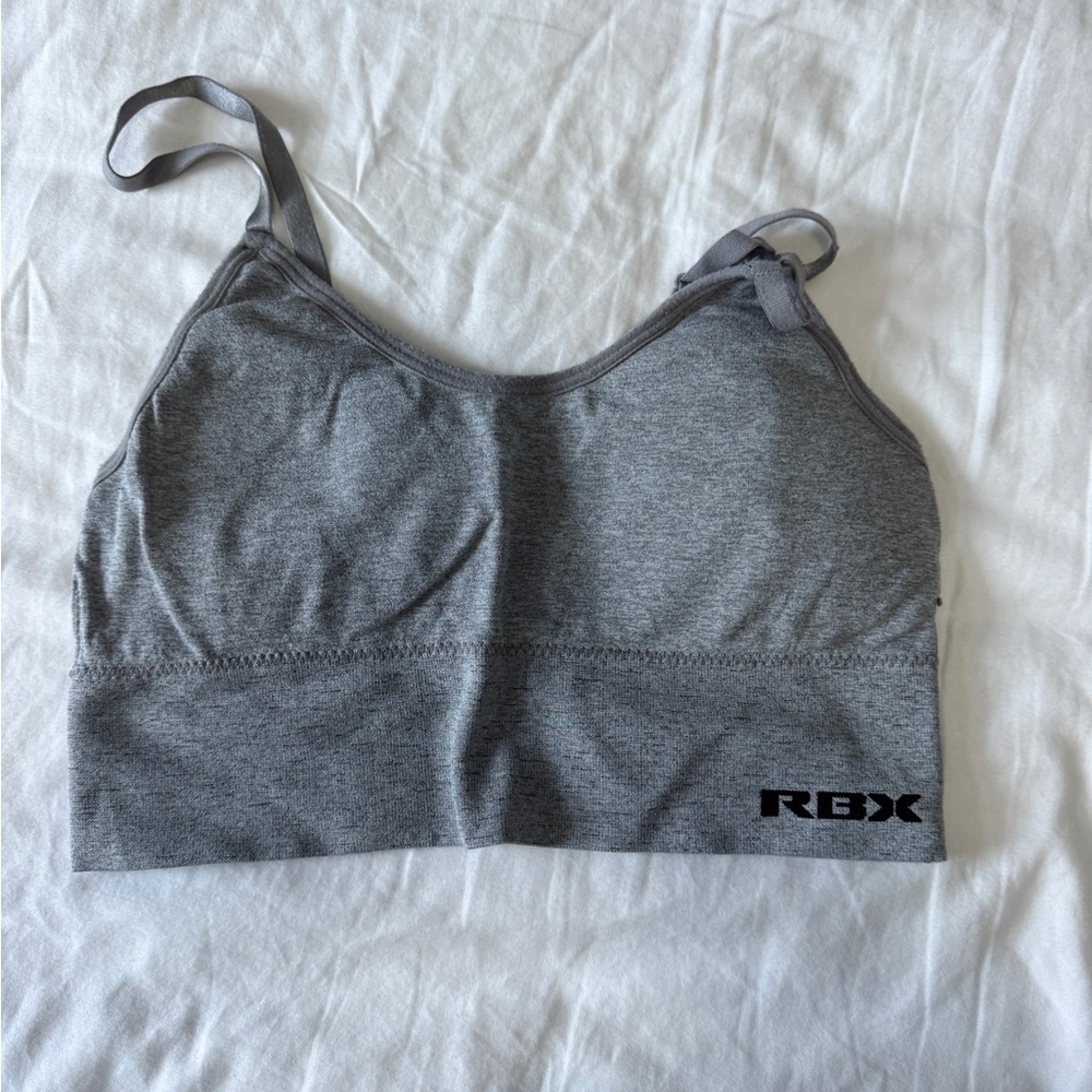 RBX Heather Gray Sports Bra